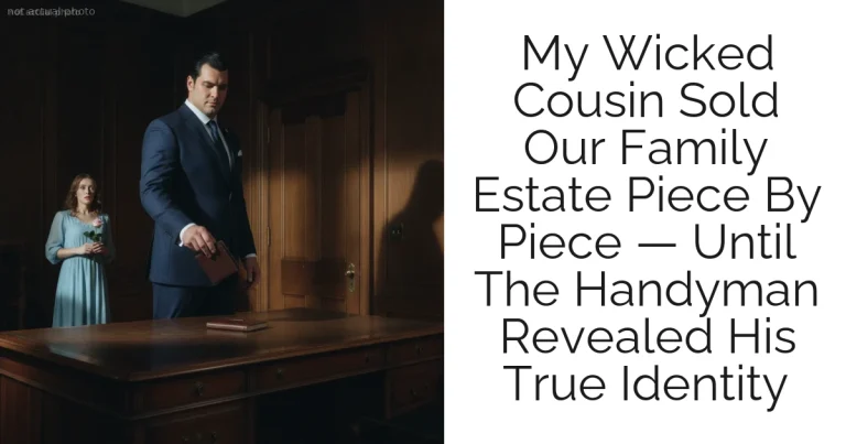 My Wicked Cousin Sold Our Family Estate Piece By Piece — Until The Handyman Revealed His True Identity