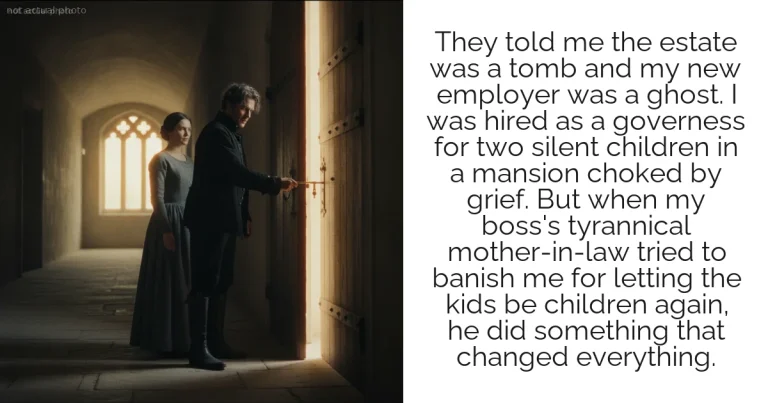 They told me the estate was a tomb and my new employer was a ghost. I was hired as a governess for two silent children in a mansion choked by grief. But when my boss's tyrannical mother-in-law tried to banish me for letting the kids be children again, he did something that changed everything.