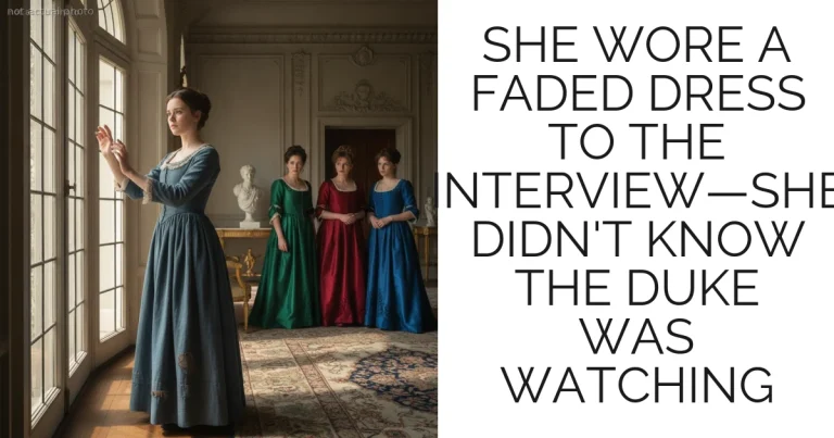 SHE WORE A FADED DRESS TO THE INTERVIEW—SHE DIDN'T KNOW THE DUKE WAS WATCHING