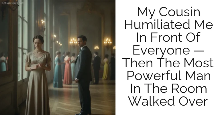 My Cousin Humiliated Me In Front Of Everyone — Then The Most Powerful Man In The Room Walked Over
