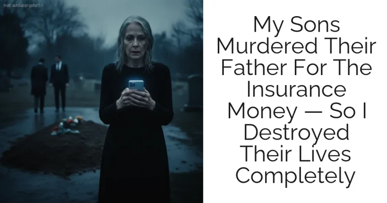 My Sons Murdered Their Father For The Insurance Money — So I Destroyed Their Lives Completely