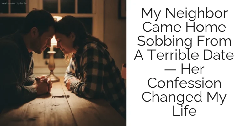 My Neighbor Came Home Sobbing From A Terrible Date — Her Confession Changed My Life