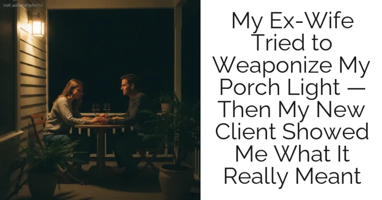 My Ex-Wife Tried to Weaponize My Porch Light — Then My New Client Showed Me What It Really Meant