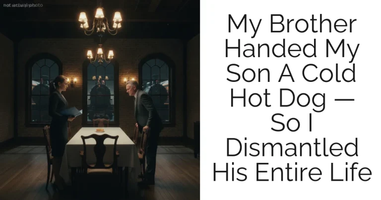 My Brother Handed My Son A Cold Hot Dog — So I Dismantled His Entire Life