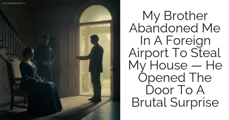 My Brother Abandoned Me In A Foreign Airport To Steal My House — He Opened The Door To A Brutal Surprise