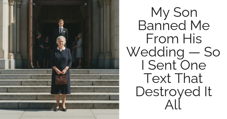 My Son Banned Me From His Wedding — So I Sent One Text That Destroyed It All