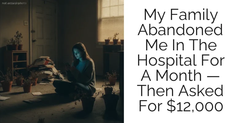 My Family Abandoned Me In The Hospital For A Month — Then Asked For $12,000