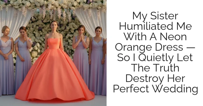 My Sister Humiliated Me With A Neon Orange Dress — So I Quietly Let The Truth Destroy Her Perfect Wedding