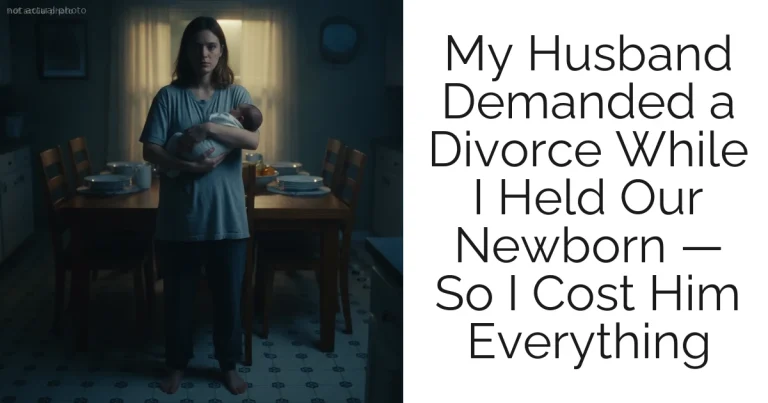 My Husband Demanded a Divorce While I Held Our Newborn — So I Cost Him Everything