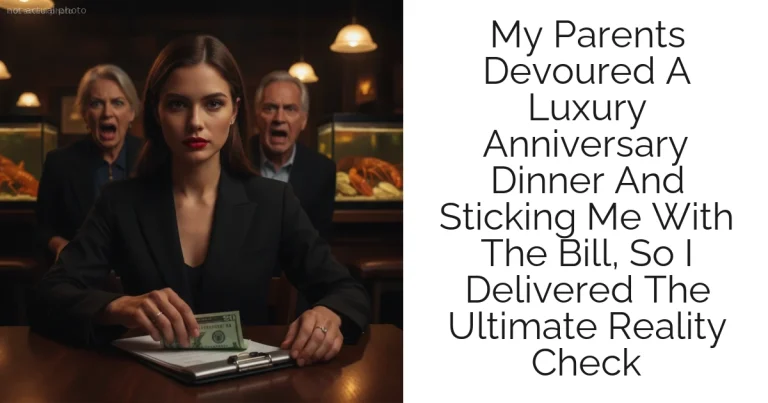 My Parents Devoured A Luxury Anniversary Dinner And Sticking Me With The Bill, So I Delivered The Ultimate Reality Check