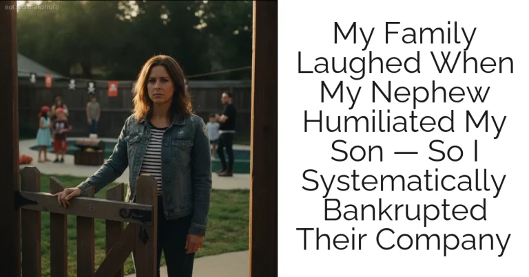 My Family Laughed When My Nephew Humiliated My Son — So I Systematically Bankrupted Their Company