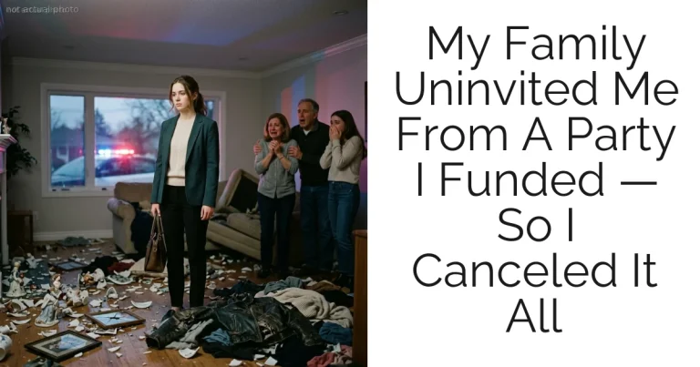 My Family Uninvited Me From A Party I Funded — So I Canceled It All