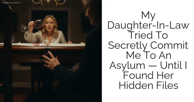 My Daughter-In-Law Tried To Secretly Commit Me To An Asylum — Until I Found Her Hidden Files