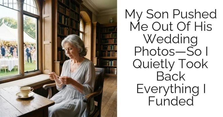 My Son Pushed Me Out Of His Wedding Photos—So I Quietly Took Back Everything I Funded
