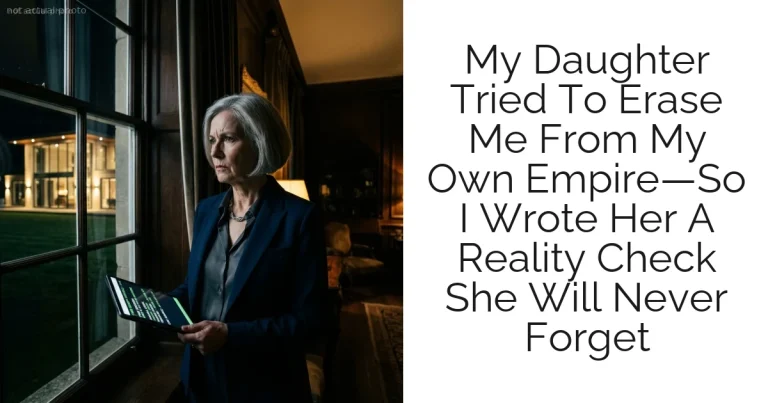 My Daughter Tried To Erase Me From My Own Empire—So I Wrote Her A Reality Check She Will Never Forget