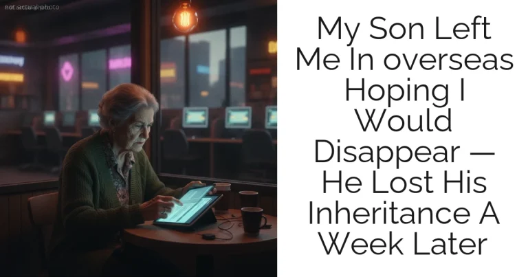 My Son Left Me In overseas Hoping I Would Disappear — He Lost His Inheritance A Week Later