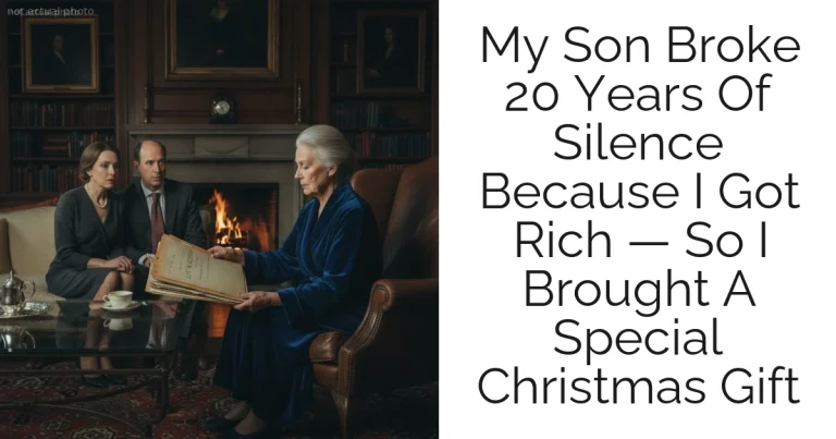 My Son Broke 20 Years Of Silence Because I Got Rich — So I Brought A Special Christmas Gift