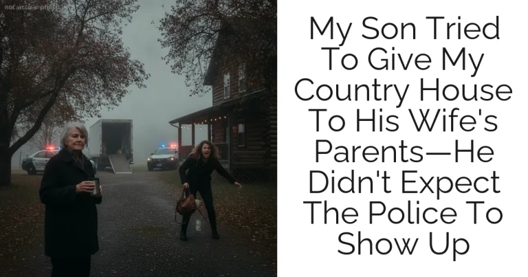 My Son Tried To Give My Country House To His Wife's Parents—He Didn't Expect The Police To Show Up