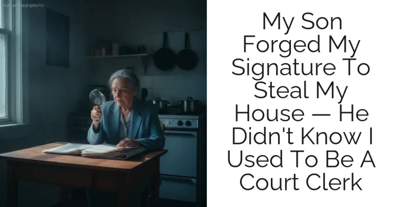 My Son Forged My Signature To Steal My House — He Didn't Know I Used To Be A Court Clerk