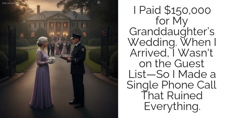 I Paid $150,000 for My Granddaughter’s Wedding. When I Arrived, I Wasn't on the Guest List—So I Made a Single Phone Call That Ruined Everything.