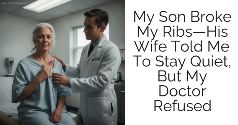 My Son Broke My Ribs—His Wife Told Me To Stay Quiet, But My Doctor Refused