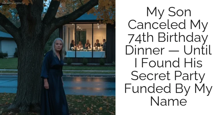 My Son Canceled My 74th Birthday Dinner — Until I Found His Secret Party Funded By My Name