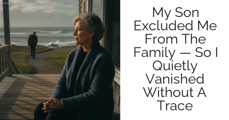 My Son Excluded Me From The Family — So I Quietly Vanished Without A Trace