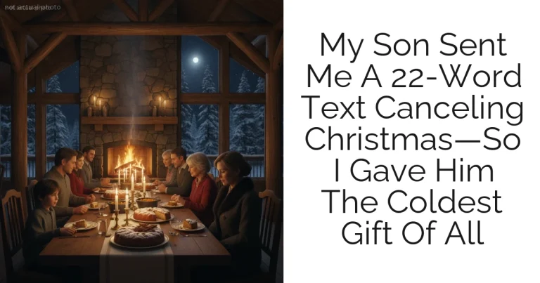 My Son Sent Me A 22-Word Text Canceling Christmas—So I Gave Him The Coldest Gift Of All