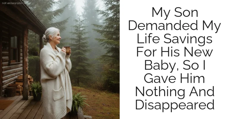 My Son Demanded My Life Savings For His New Baby, So I Gave Him Nothing And Disappeared