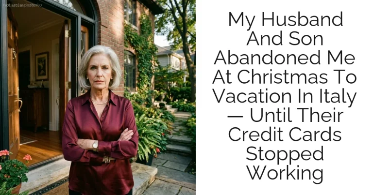 My Husband And Son Abandoned Me At Christmas To Vacation In Italy — Until Their Credit Cards Stopped Working