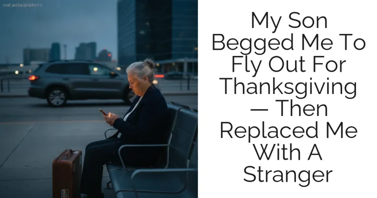 My Son Begged Me To Fly Out For Thanksgiving — Then Replaced Me With A Stranger