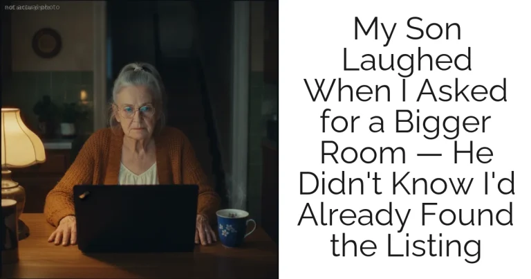 My Son Laughed When I Asked for a Bigger Room — He Didn't Know I'd Already Found the Listing