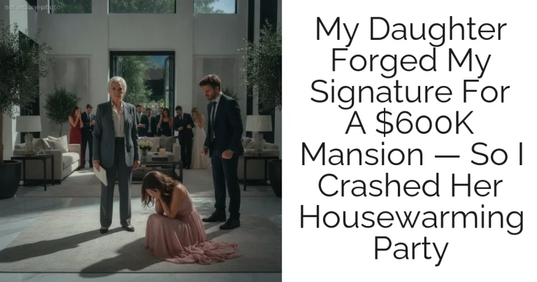 My Daughter Forged My Signature For A $600K Mansion — So I Crashed Her Housewarming Party