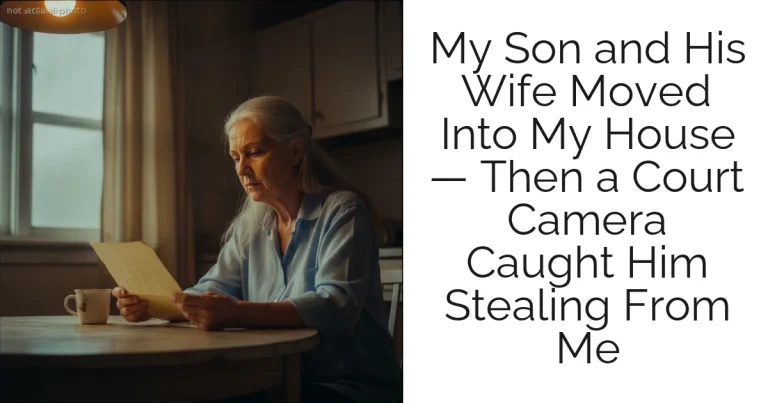 My Son and His Wife Moved Into My House — Then a Court Camera Caught Him Stealing From Me