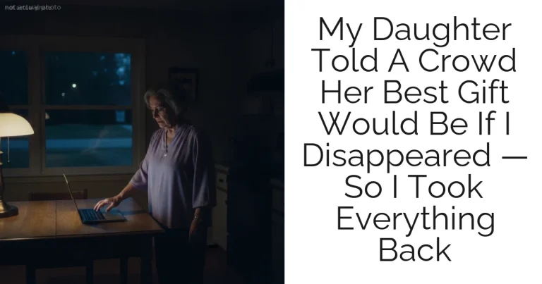 My Daughter Told A Crowd Her Best Gift Would Be If I Disappeared — So I Took Everything Back