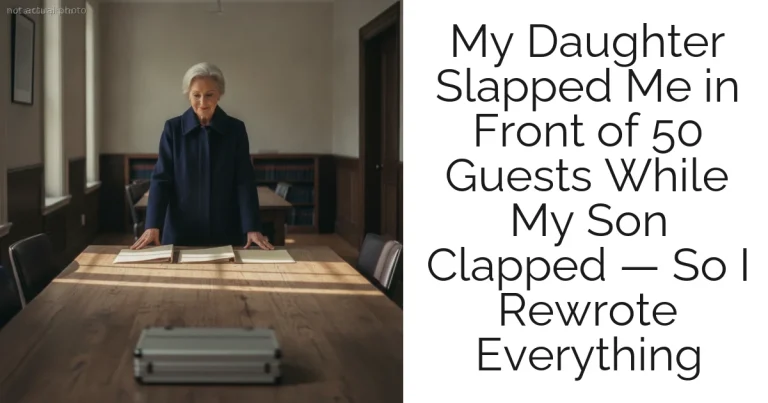 My Daughter Slapped Me in Front of 50 Guests While My Son Clapped — So I Rewrote Everything