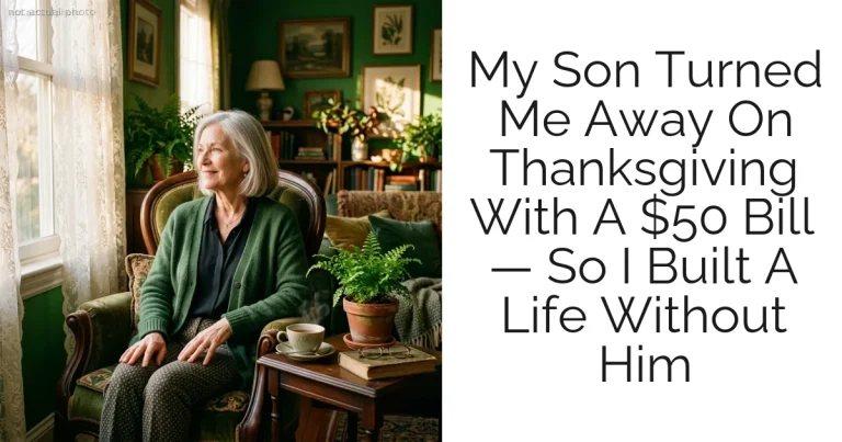 My Son Turned Me Away On Thanksgiving With A $50 Bill — So I Built A Life Without Him