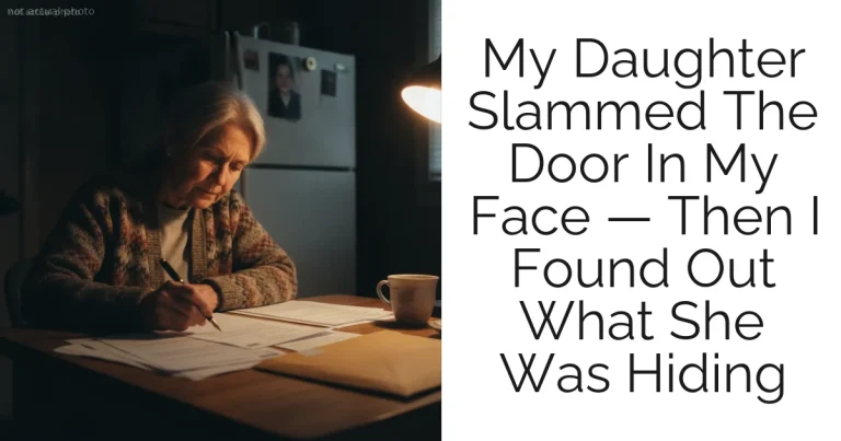 My Daughter Slammed The Door In My Face — Then I Found Out What She Was Hiding