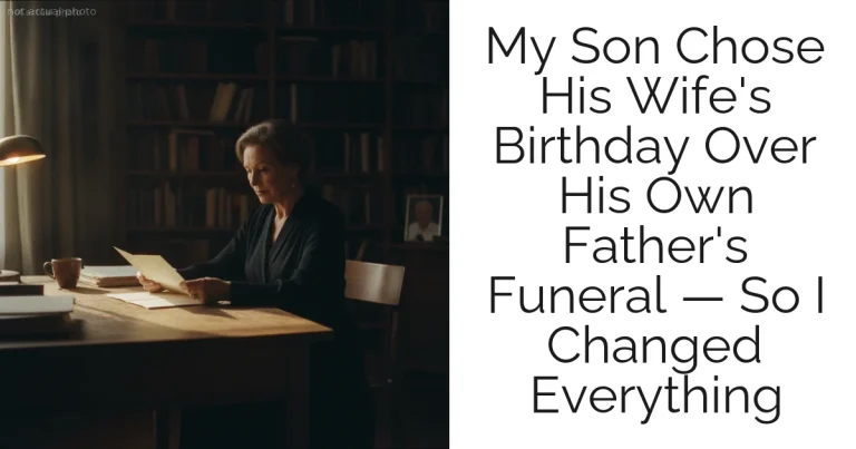 My Son Chose His Wife's Birthday Over His Own Father's Funeral — So I Changed Everything