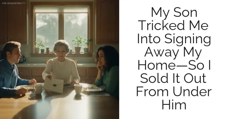 My Son Tricked Me Into Signing Away My Home—So I Sold It Out From Under Him