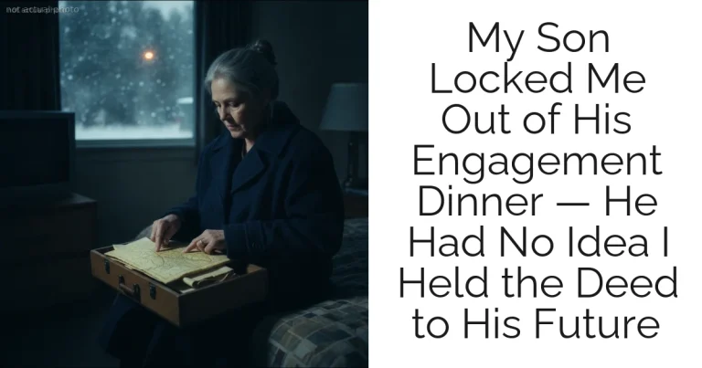 My Son Locked Me Out of His Engagement Dinner — He Had No Idea I Held the Deed to His Future