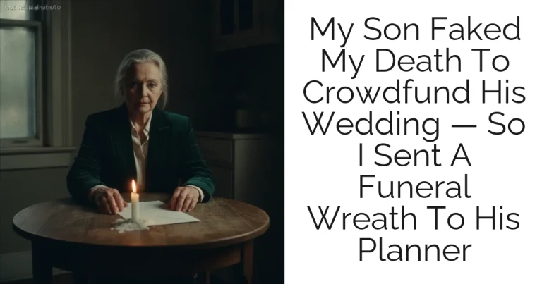 My Son Faked My Death To Crowdfund His Wedding — So I Sent A Funeral Wreath To His Planner