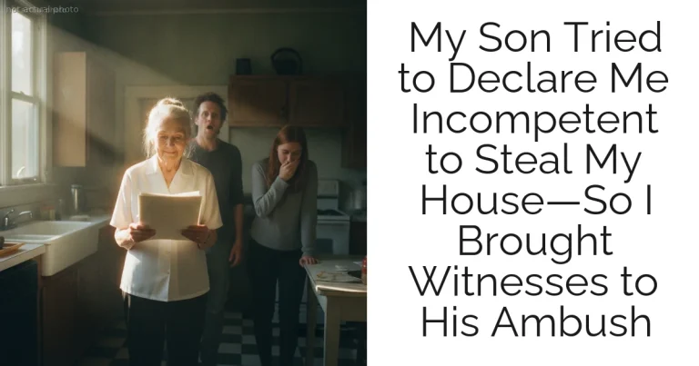 My Son Tried to Declare Me Incompetent to Steal My House—So I Brought Witnesses to His Ambush