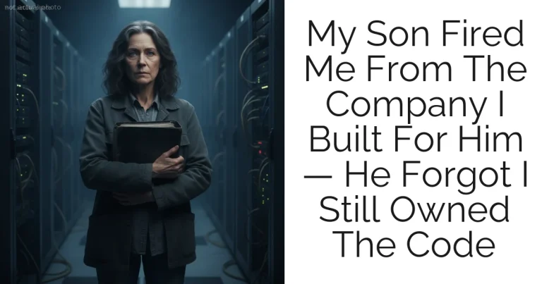 My Son Fired Me From The Company I Built For Him — He Forgot I Still Owned The Code