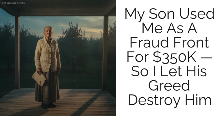 My Son Used Me As A Fraud Front For $350K — So I Let His Greed Destroy Him