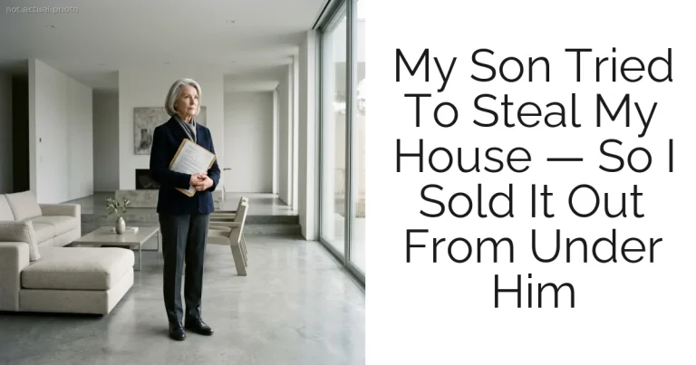 My Son Tried To Steal My House — So I Sold It Out From Under Him