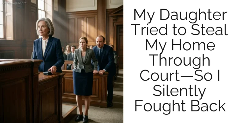 My Daughter Tried to Steal My Home Through Court—So I Silently Fought Back