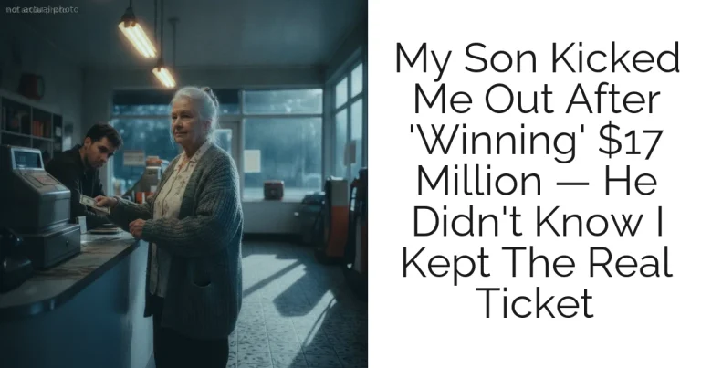 My Son Kicked Me Out After 'Winning' $17 Million — He Didn't Know I Kept The Real Ticket