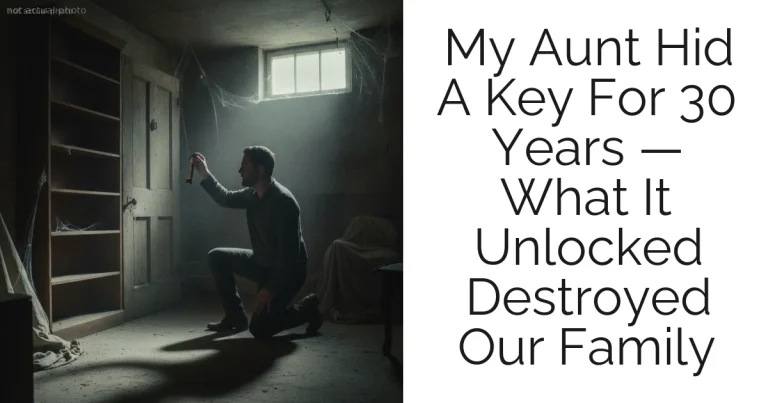My Aunt Hid A Key For 30 Years — What It Unlocked Destroyed Our Family