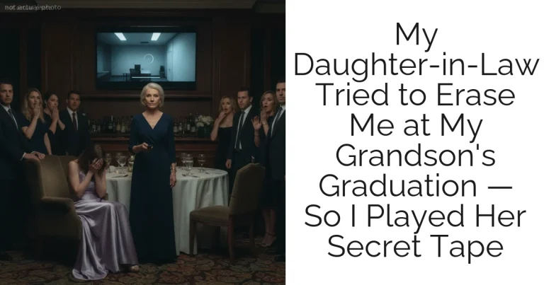 My Daughter-in-Law Tried to Erase Me at My Grandson's Graduation — So I Played Her Secret Tape